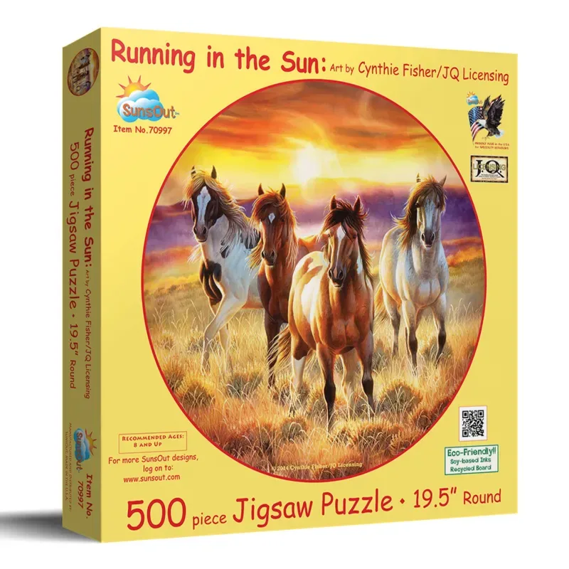 Puzzle Pièces XXL - Running in the Sun - 500 à 999 pièces de SunsOut – boîte 2 sur 2