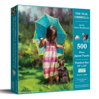 Puzzle Pièces XXL - The Teal Umbrella - 500 à 999 pièces de SunsOut – boîte 2 sur 2