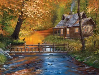 Puzzle Pièces XXL - Voisins du Ruisseau - 500 à 999 pièces från SunsOut – kartong 1 av 2