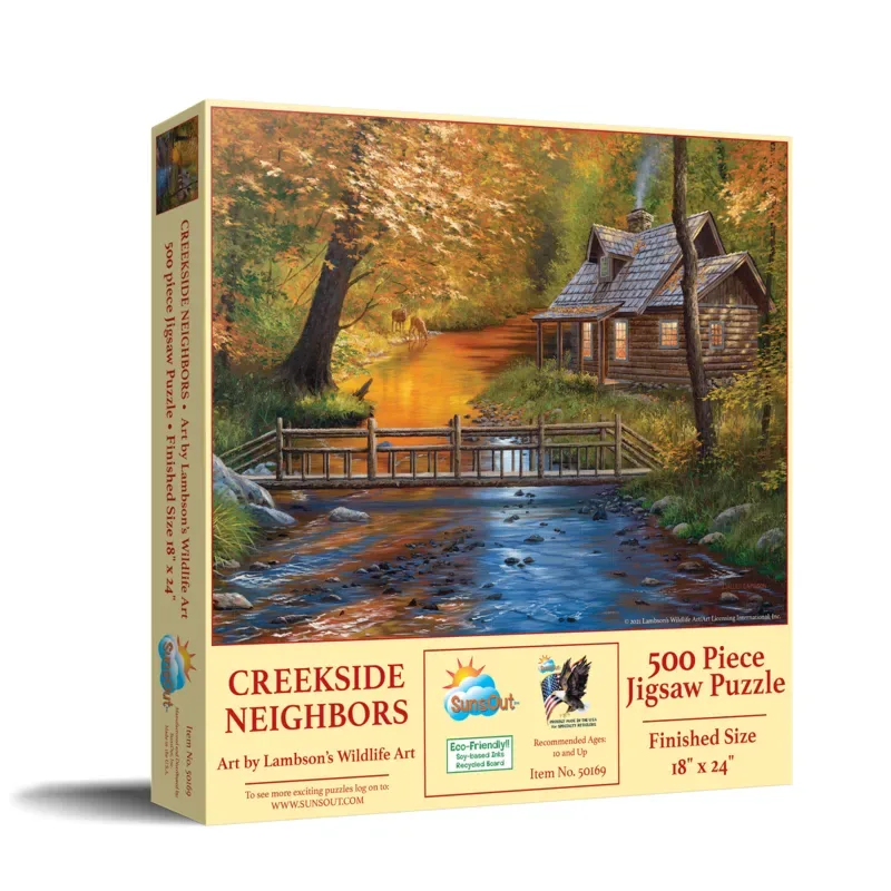 Puzzle Pièces XXL - Voisins du Ruisseau - 500 à 999 pièces från SunsOut – kartong 2 av 2