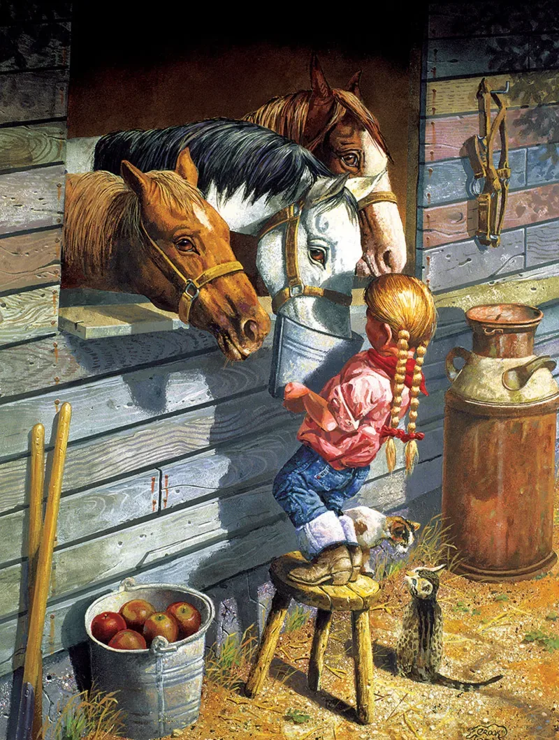 Puzzle Pièces XXL - Working Girl - 500 à 999 pièces van SunsOut – doos 1 van 2