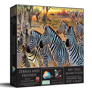 Puzzle Pièces XXL - Zèbres Et Amis - 500 à 999 pièces de SunsOut – boîte 2 sur 2