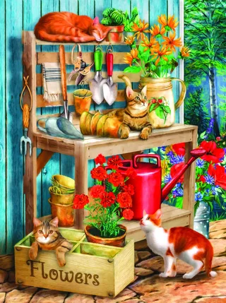 Puzzle Potting Table - 1000 pièces de SunsOut – boîte 1 sur 2