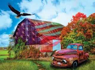 Puzzle Prairies Patriotiques - 1000 pièces van SunsOut – doos 1 van 2