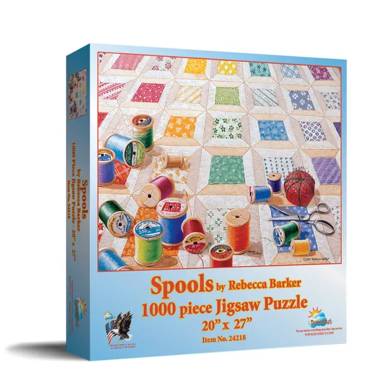 Puzzle Rebecca Barker - Spools - 1000 pièces de SunsOut – boîte 2 sur 2