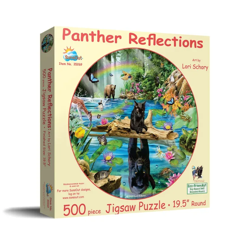 Puzzle Reflets de Panthère - 500 à 999 pièces de SunsOut – boîte 2 sur 2