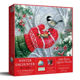 Puzzle Rencontre Hivernale - 200 à 499 pièces van SunsOut – doos 2 van 2