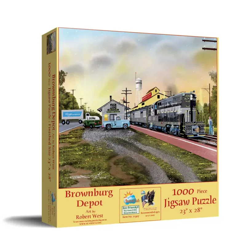 Puzzle Robert West - Brownsburg Depot - 1000 pièces de SunsOut – boîte 2 sur 2
