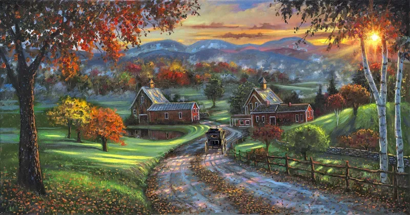 Puzzle Sleepy Hollow Farm - 500 à 999 pièces de SunsOut – boîte 1 sur 2