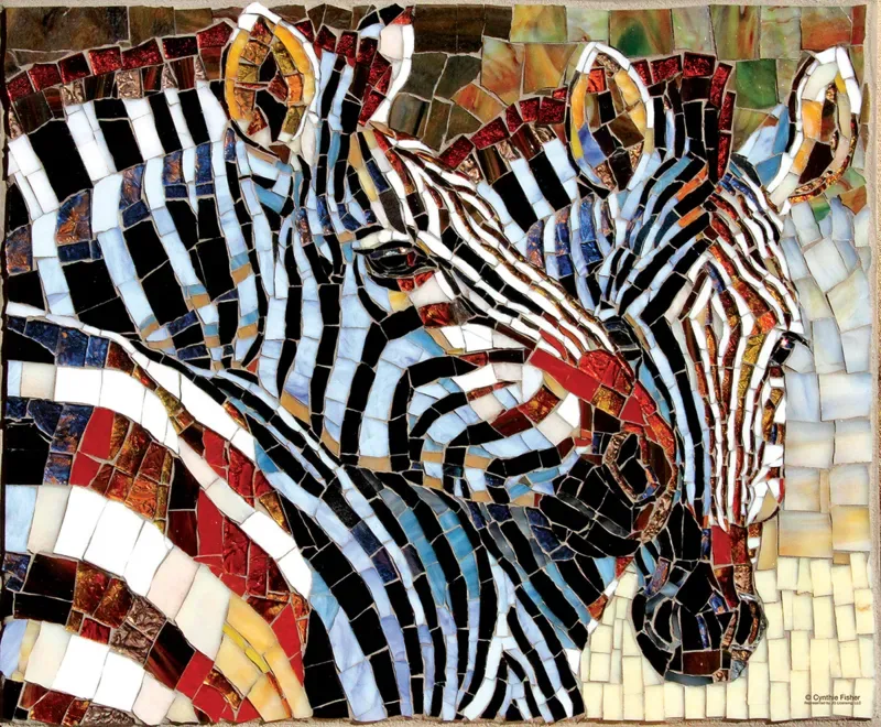 Puzzle Stained Glass Zebras - 1000 pièces de SunsOut – boîte 1 sur 2