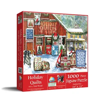 Puzzle Tom Wood - Holiday Quilts - 1000 pièces from SunsOut – box 2 of 2