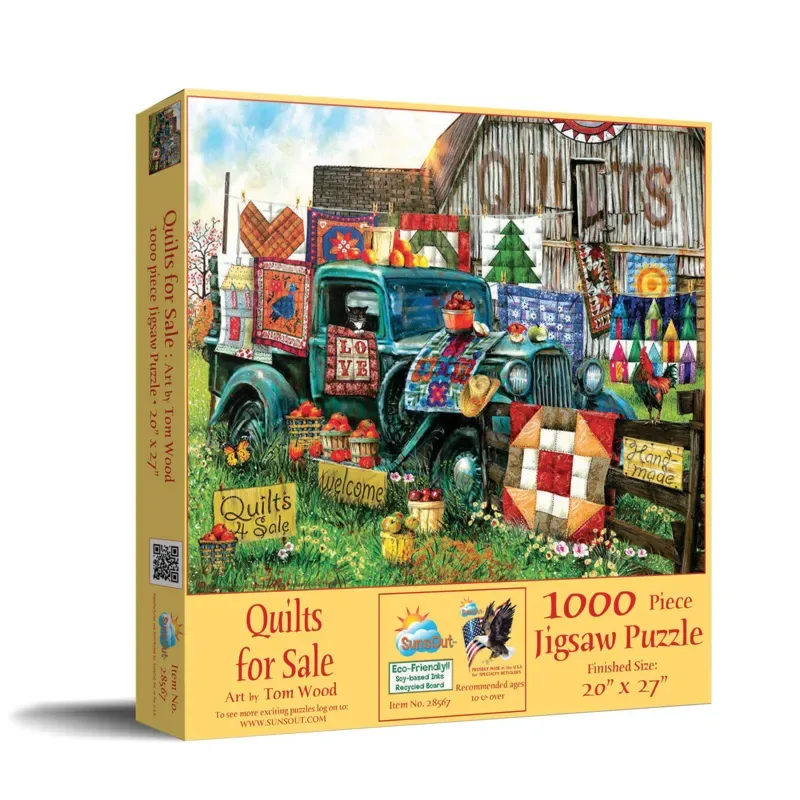 Puzzle Tom Wood - Quilts for Sale - 1000 pièces from SunsOut – box 2 of 2
