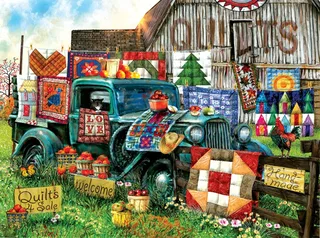 Puzzle Tom Wood - Quilts for Sale - 1000 pièces from SunsOut – box 1 of 2