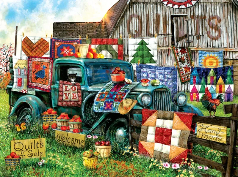 Puzzle Tom Wood - Quilts for Sale - 1000 pièces from SunsOut – box 1 of 2