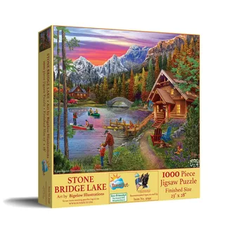 Puzzle Tom Wood - Stone Bridge Lake - 1000 pièces van SunsOut – doos 2 van 2