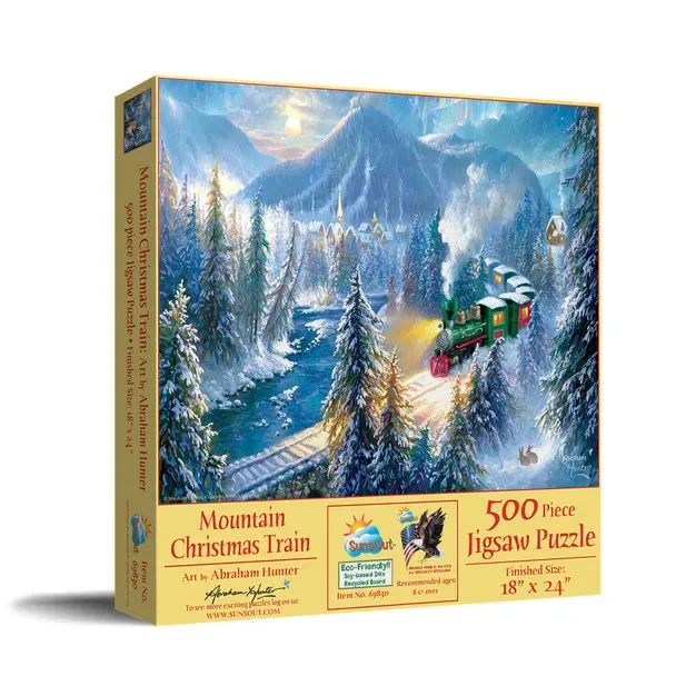 Puzzle Train de Noël en Montagne - 500 à 999 pièces from SunsOut – box 2 of 2
