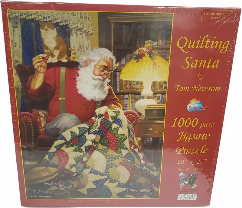 quilting Santa kerstpuzzel 1000 Sunsout from SunsOut – box