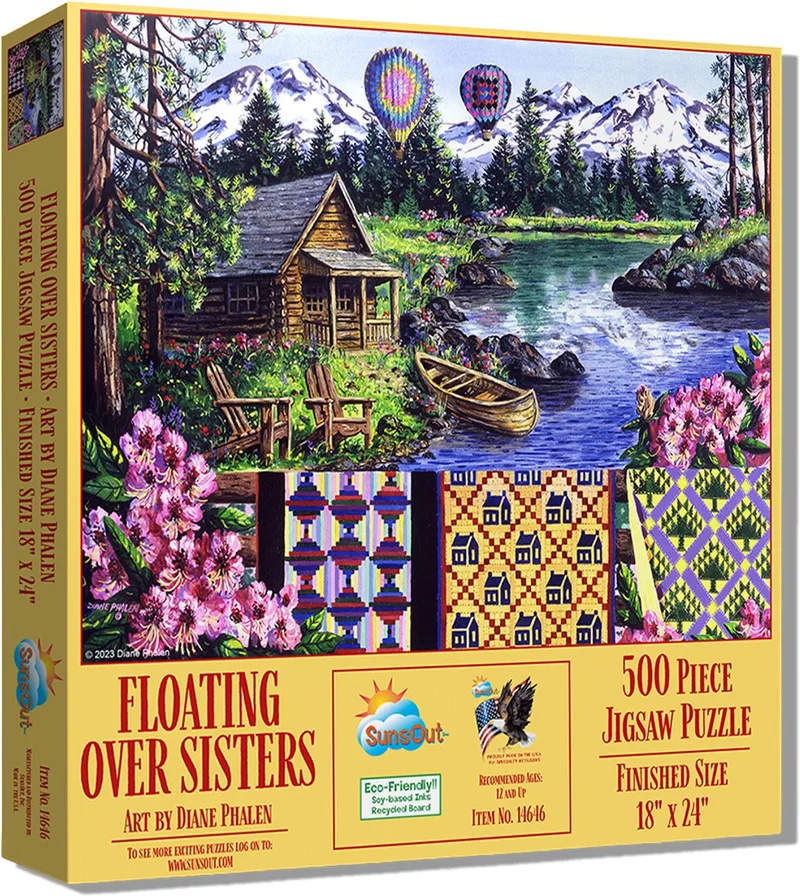 XL legpuzzel - Zweven boven de bergen -500 extra grote stukjes from SunsOut, Multicolour edition – box