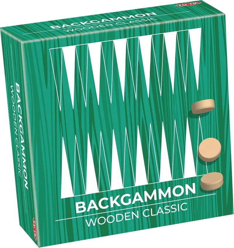 Backgammon – Bordspel – Classic Games – Houten Strategiespel – Vanaf 7 jaar von Tactic – Schachtel