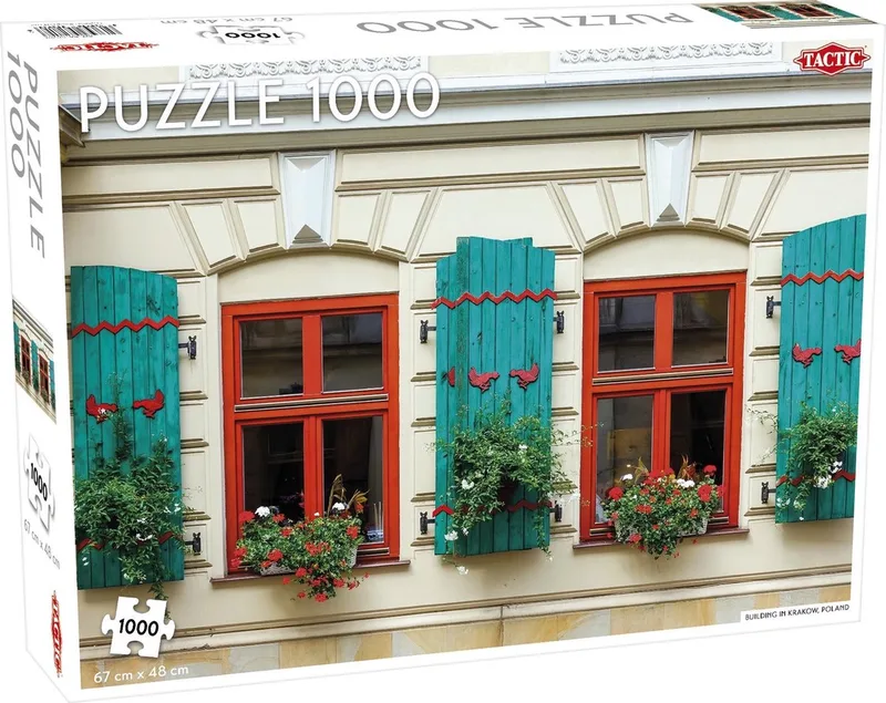 Building in Krakow Poland – Puzzel – 1000 stukjes – Historische Architectuur in Retro Sfeer – Strak en Rustgevend Ontwerp – Hoogwaardige Scandinavische Kwaliteit van Tactic, editie Building in Krakow, Poland – doos