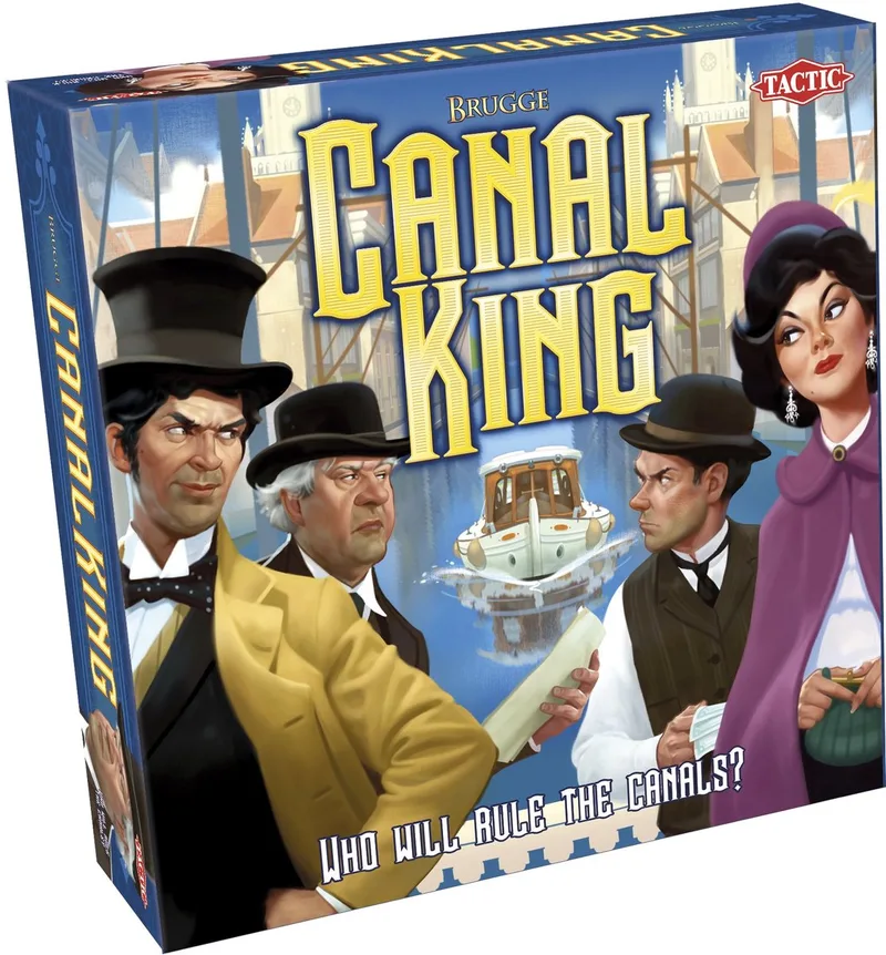 Canal King Brugge – Bordspel – Strategisch Routes Bouwen – Kanaalstrijd in Historisch Brugge – Familiespel – 2 tot 6 Spelers – Vanaf 8 Jaar von Tactic – Schachtel