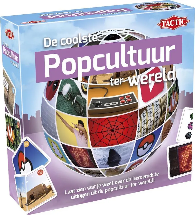 De coolste popcultuur ter Wereld – Kaartspel – Quizspel – Films Muziek Games en Iconen – Kennis en Herkenning – Van de Wereld Serie – 2 of Meer Spelers – Vanaf 12 Jaar von Tactic – Schachtel