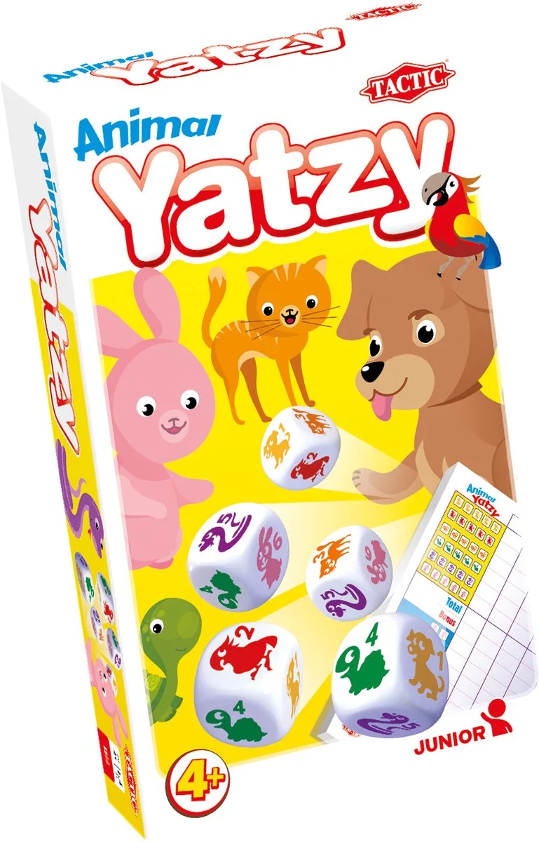 Dieren Yatzy – Bordspel – Compacte Editie – Dobbelspel voor Jong en Oud – Vanaf 4 Jaar – 2 of Meer Spelers von Tactic – Schachtel