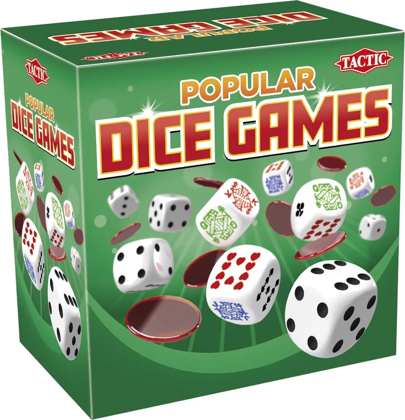 Dobbelspel - Familiespel – Verzameling van 27 Dobbelspellen – Compact Formaat – Vanaf 7 Jaar von Tactic, Ausgabe Populaire Dobbelspellen – Schachtel