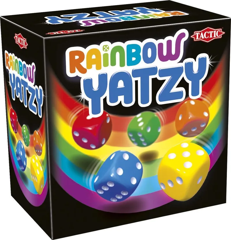 Dobbelspel – Kleurrijk Familiespel – Met Regenbooginlay – Vanaf 6 Jaar – 2 of Meer Spelers from Tactic, Rainbow Yatzy edition – box