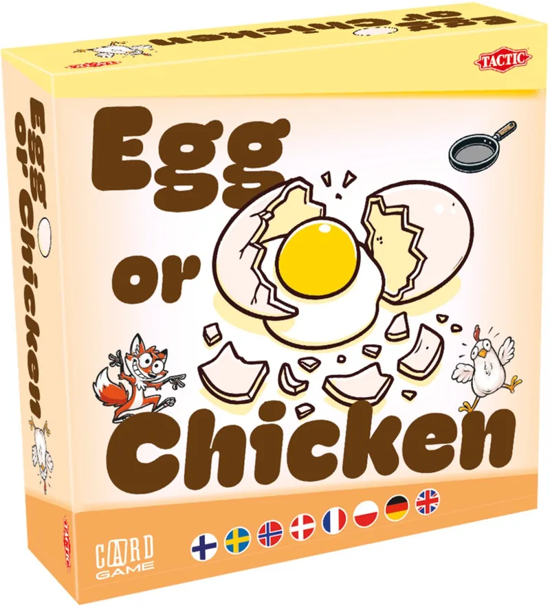 Egg or Chicken – Kaartspel – Bieden, Bluffen en Tellen – Gezellig Familiespel – 2-6 spelers – Hoogwaardige Scandinavische Kwaliteit from Tactic – box