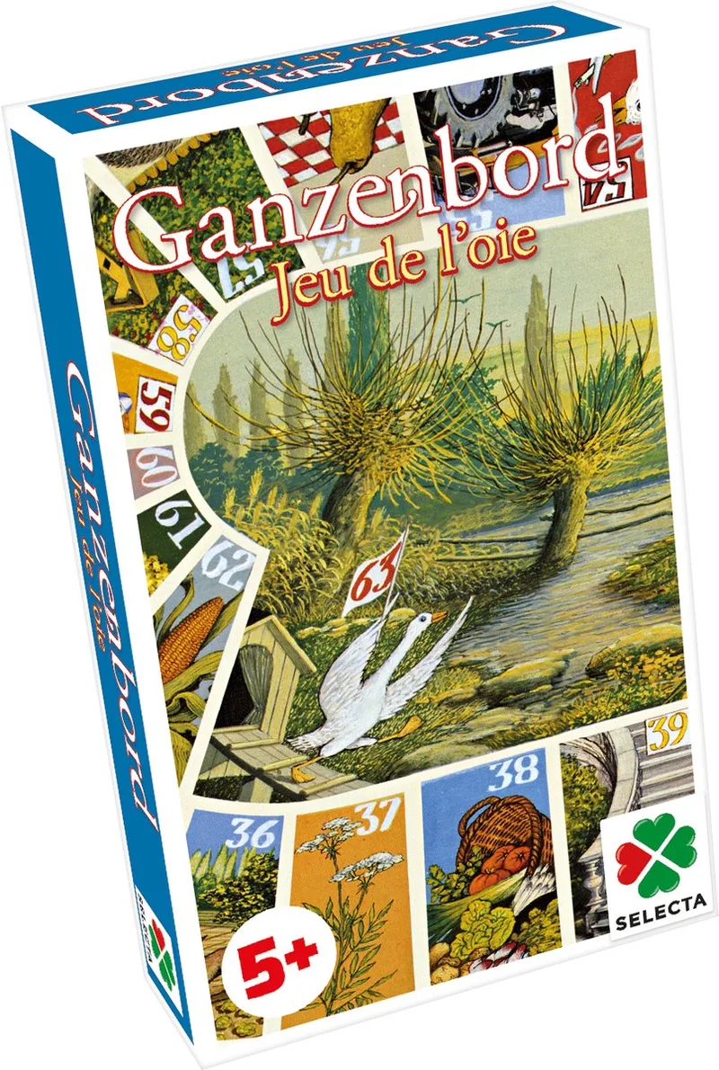 Ganzenbord – Bordspel – Compacte Editie – Klassiek Familiespel – Vanaf 4 Jaar – 2 tot 4 Spelers from Tactic – box