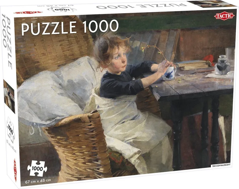Helene Schjerfbeck: – Puzzel – 1000 stukjes – Expressionistische Kunst – Strak en Rustgevend Ontwerp – Hoogwaardige Scandinavische Kwaliteit de Tactic, édition The Convalescent – boîte