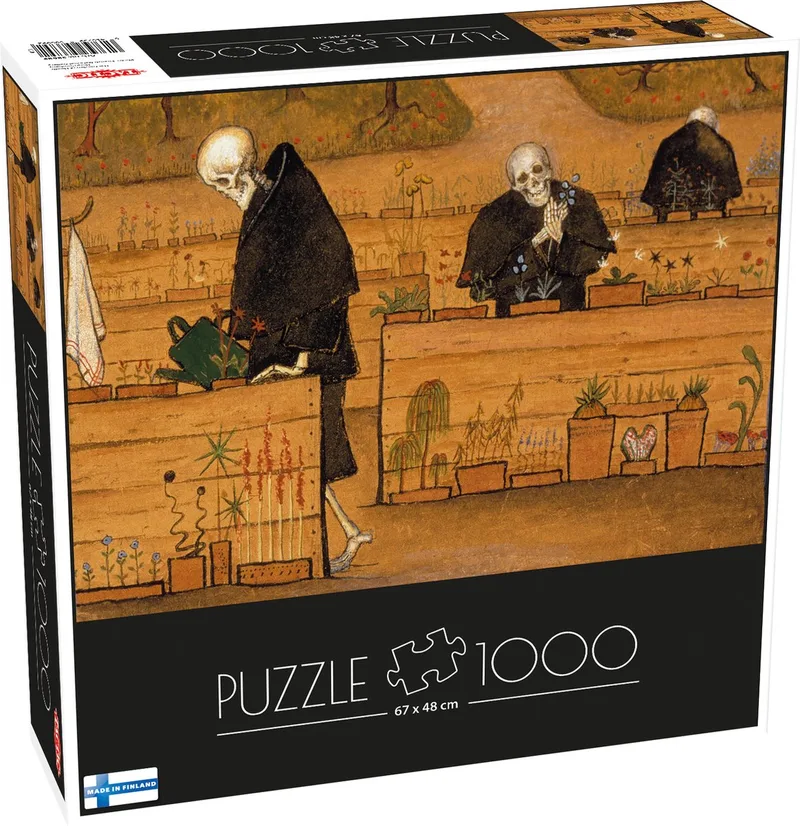 Hugo Simberg: – Puzzel – 1000 stukjes – Finse Symbolistische Kunst – Klassiek Museumschilderij – Hoogwaardige Scandinavische Kwaliteit van Tactic, editie The Garden of Death – doos