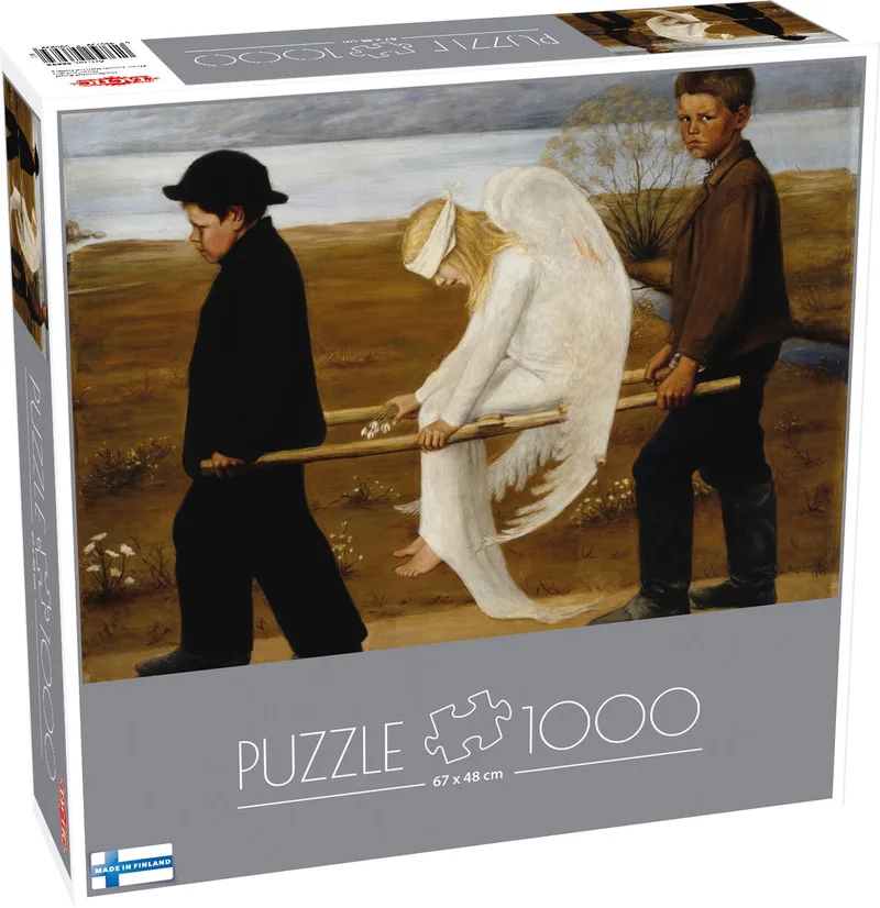 Hugo Simberg: – Puzzel – 1000 stukjes – Klassieke Finse Kunst – Symbolistisch Meesterwerk – Hoogwaardige Scandinavische Kwaliteit van Tactic, editie Wounded Angel – doos