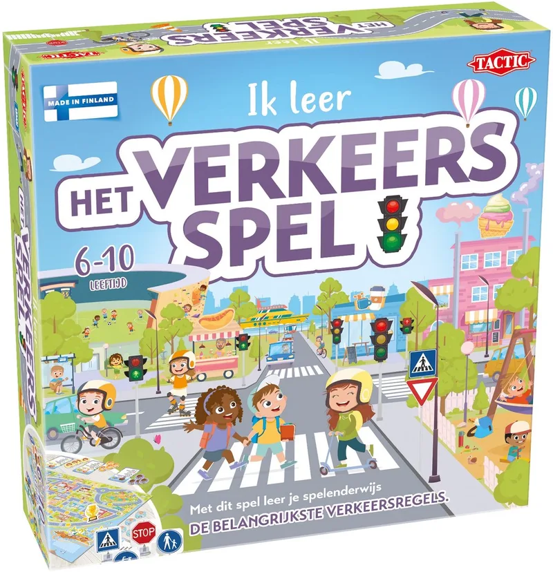 Ik Leer: Het Verkeersspel – Bordspel – Educatief – Leerzaam Spel over Verkeersregels en Verkeersborden – 2 tot 4 Spelers – Vanaf 6 Jaar from Tactic – box