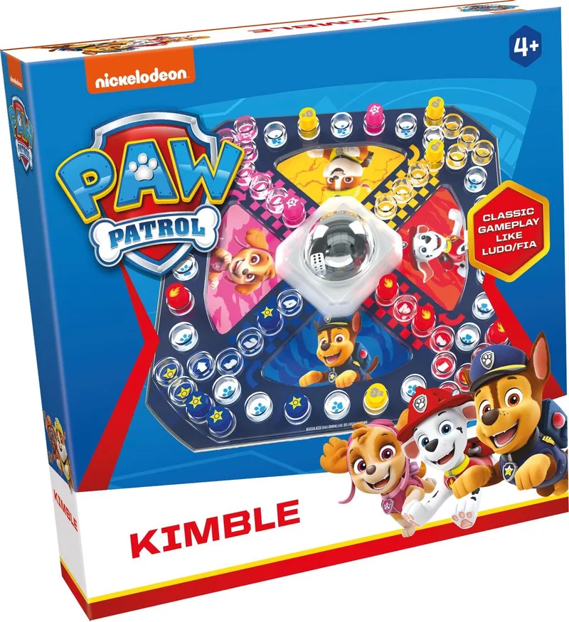 Kimble PAW Patrol – Bordspel – Pop O Matic Dobbelspel – Spannend Race en Familiespel – PAW Patrol Thema – 2 tot 4 Spelers – Vanaf 4 Jaar from Tactic – box