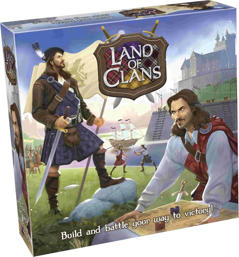 Land of Clans – Bordspel – Strategisch Gebiedenspel – Veroveren en Kastelen Bouwen – Familiespel – 2 tot 6 Spelers – Vanaf 8 Jaar from Tactic – box