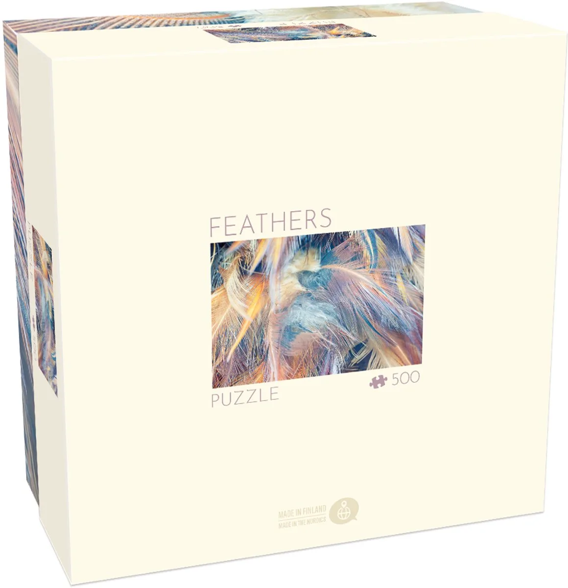 Lifestyle Puzzel 500 Stukken - Feathers van Tactic, editie Beige – doos