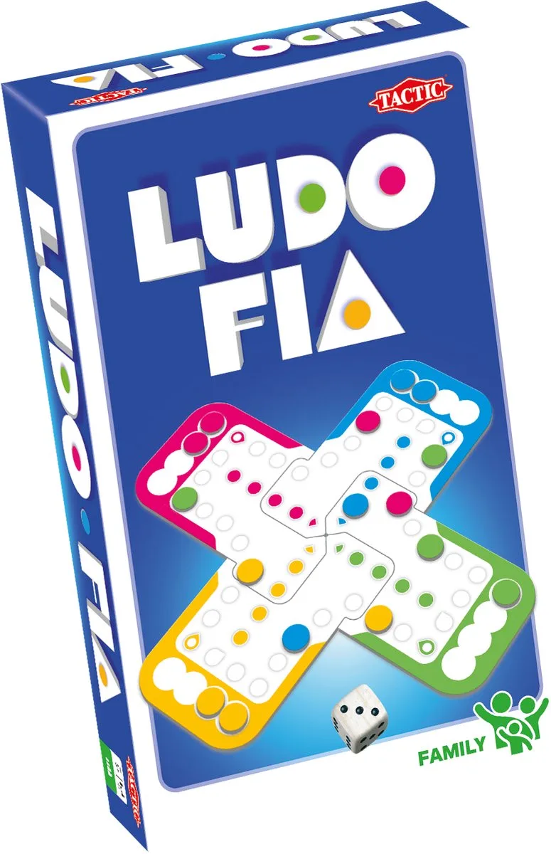 Ludo – Bordspel – Compacte Editie – Klassiek Familiespel – Vanaf 5 Jaar – 2 tot 4 Spelers van Tactic – doos