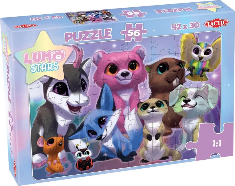 Lumo Stars Puzzel Buddies - 56 Stukjes from Tactic, Multicolour edition – box