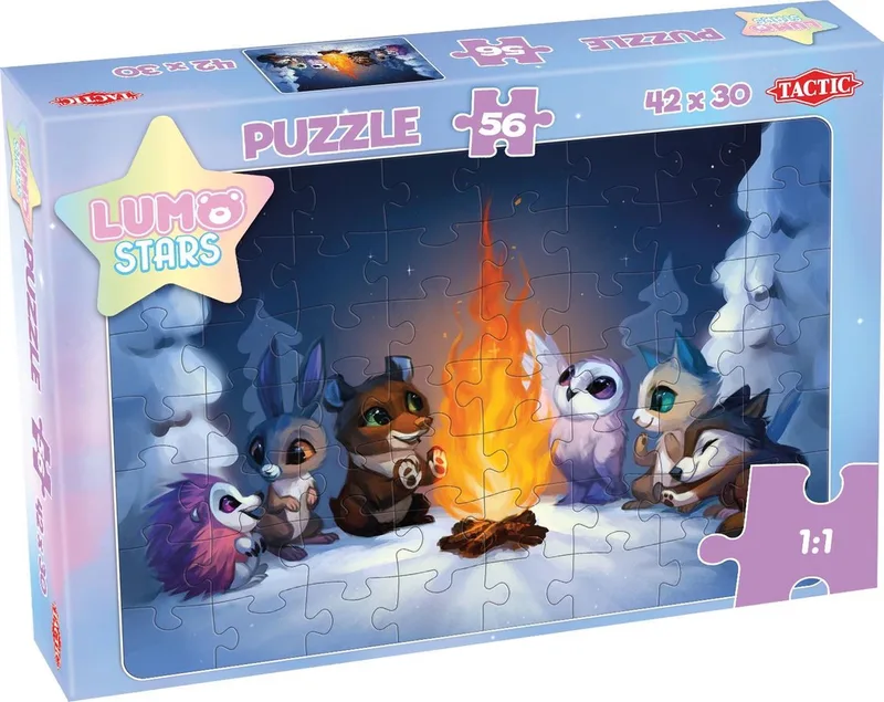 Lumo Stars Puzzel By the Fire - 56 Stukjes van Tactic, editie Meerkleurig – doos