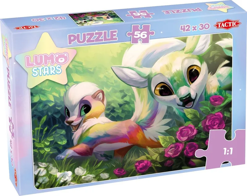 Lumo Stars Puzzel Unicorns - 56 Stukjes van Tactic, editie Meerkleurig – doos