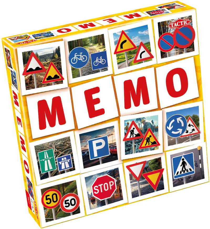 Memo Verkeersborden - Memospel - Zoek de Juiste Paren - Leer Verkeersborden Herkennen - Educatief Gezelschapsspel voor Kinderen en Families - 2 tot 6 Spelers - Vanaf 3 Jaar von Tactic – Schachtel