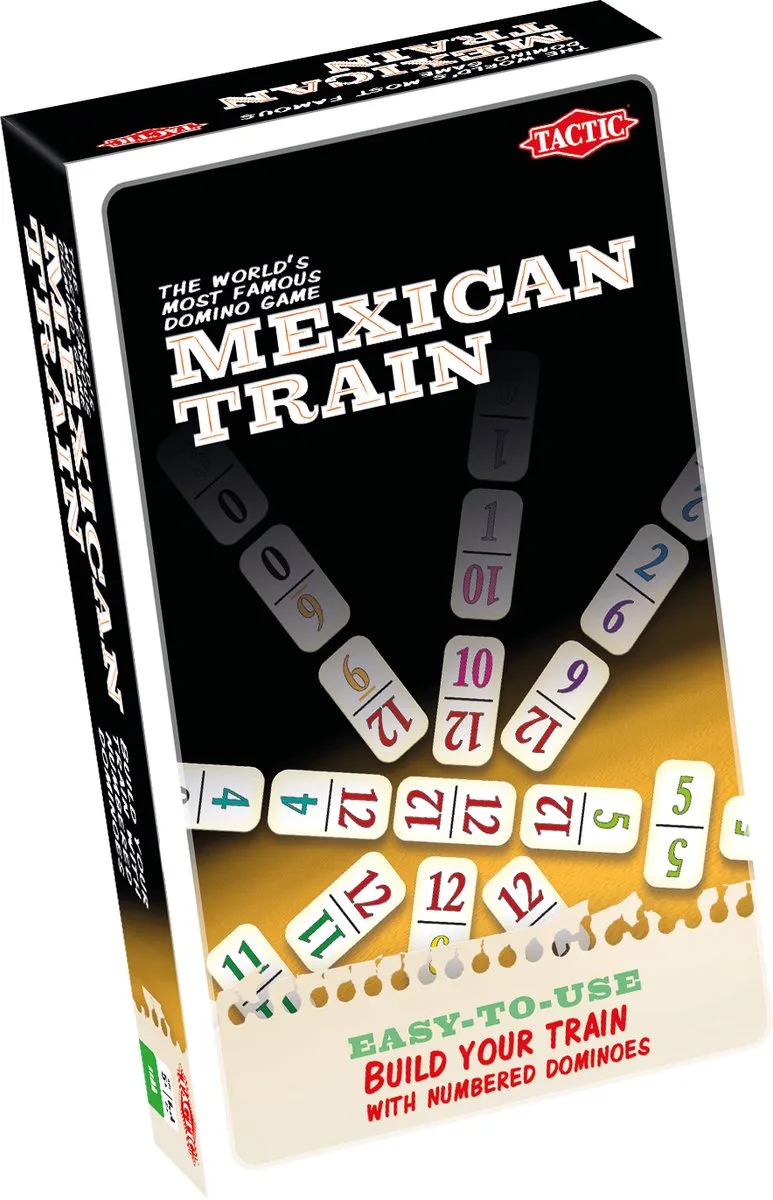 Mexican Train – Bordspel – Compacte Editie – Klassiek Dominospel – Vanaf 7 Jaar – 2 of Meer Spelers from Tactic – box
