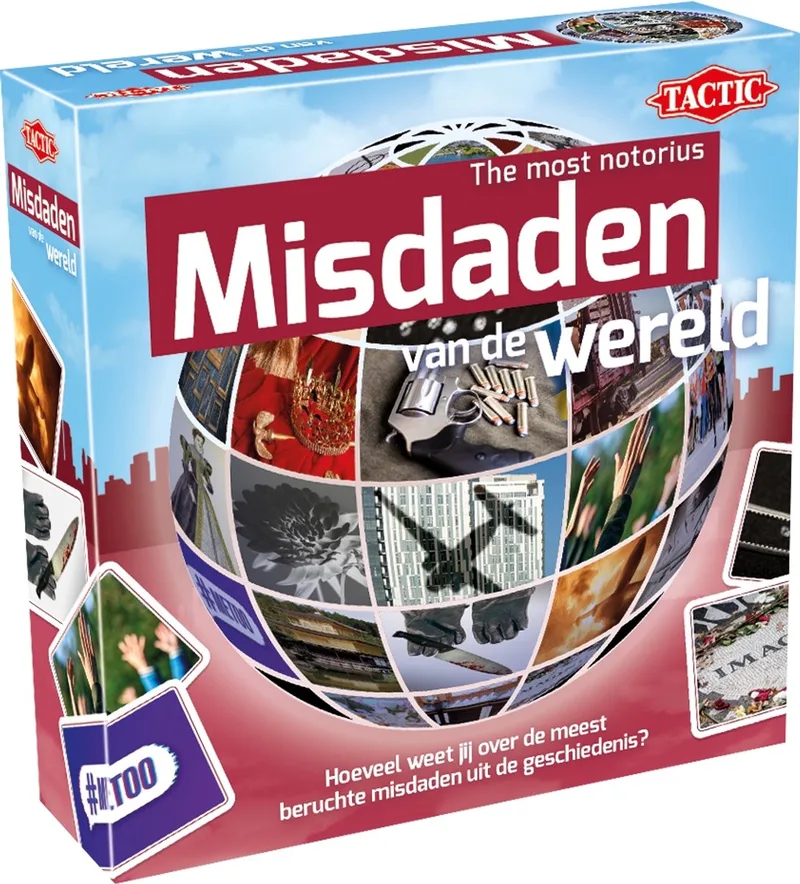 Misdaden van de Wereld – Kaartspel – Quizspel – Beruchte Misdaden en Historische Zaken – Kennis en Inzicht – Van de Wereld Serie – 2 of Meer Spelers – Vanaf 18 Jaar de Tactic – boîte
