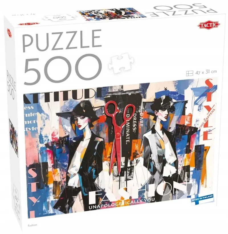 Mode Puzzel 500 Stukken - Artistieke Illustratie van Tactic, editie Wit – doos