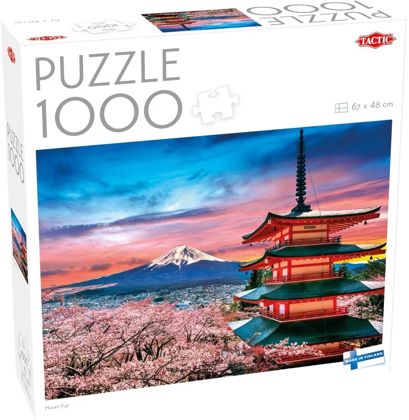 Mount Fuji, Japan – Puzzel – 1000 stukjes – Iconisch Berglandschap – Japanse Natuur – Hoogwaardige Scandinavische Kwaliteit de Tactic, édition Mount Fuji, Japan – boîte
