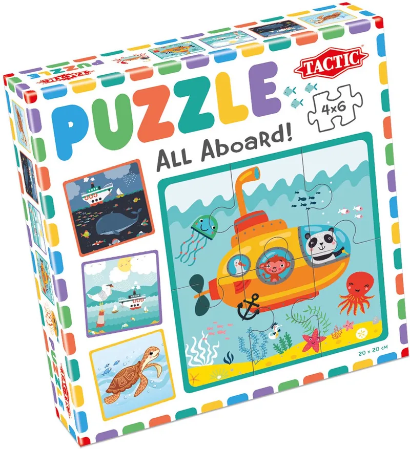 My First Puzzles 4x6 stukjes: All Aboard! van Tactic, editie Meerkleurig – doos
