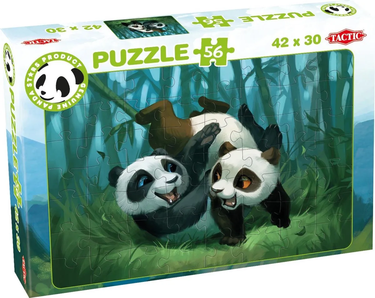 Panda Stars Puzzel Playtime - 56 stukjes from Tactic, Multicolour edition – box