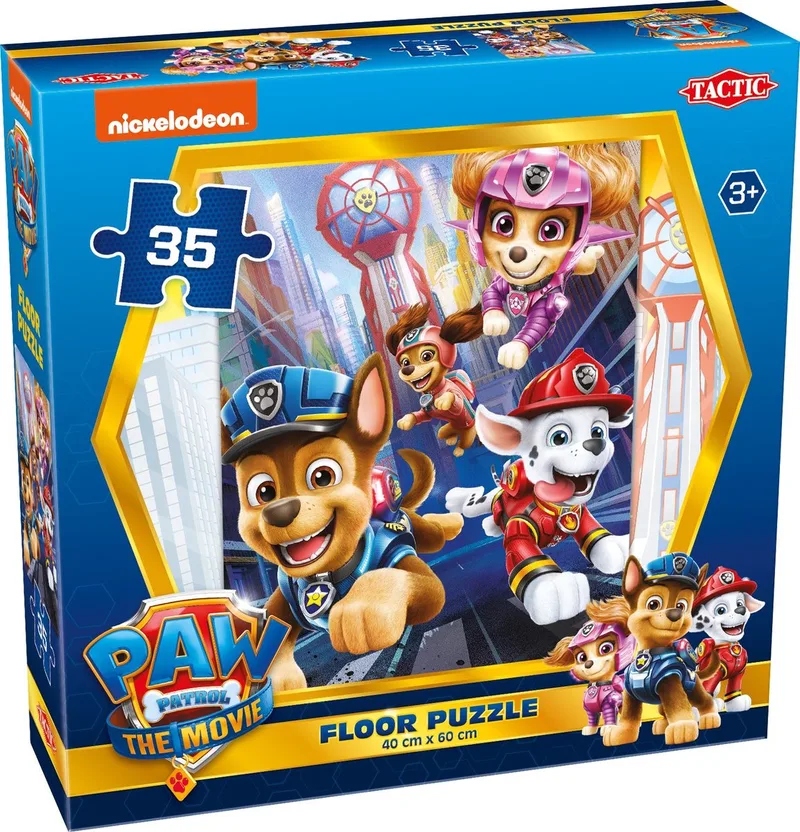 PAW Patrol – The Movie Vloerpuzzel – Puzzel – Vanaf 3 jaar – 35 stukjes – 60x40 cm van Tactic, editie PAW Patrol – The Movie – doos